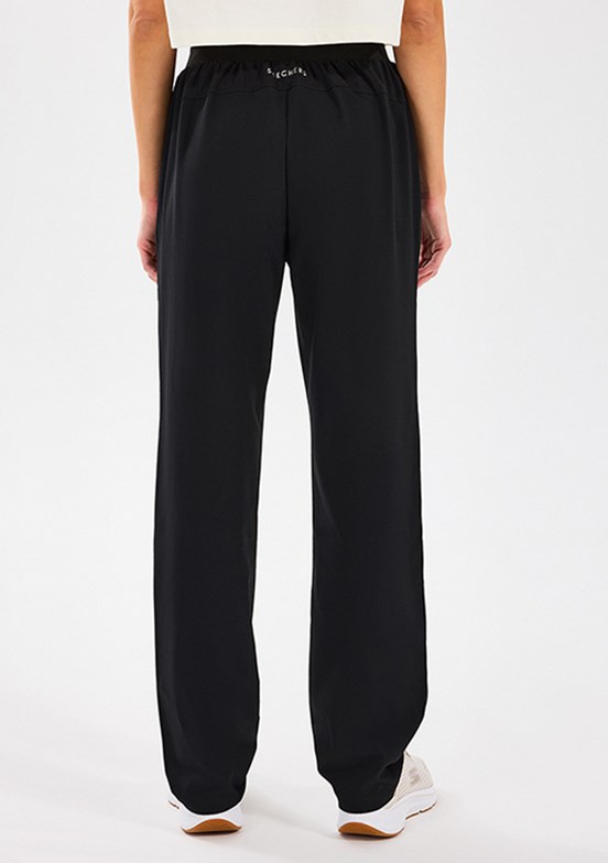 SKCHERS W Micro Wide Leg Siyah Kadın Eşofman Altı