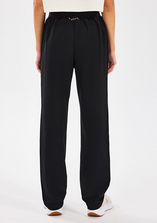 SKCHERS W Micro Wide Leg Siyah Kadın Eşofman Altı