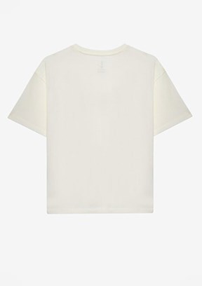 SKECHERS W Loose Fit Graphic Tee Off White Kadın T-shirt