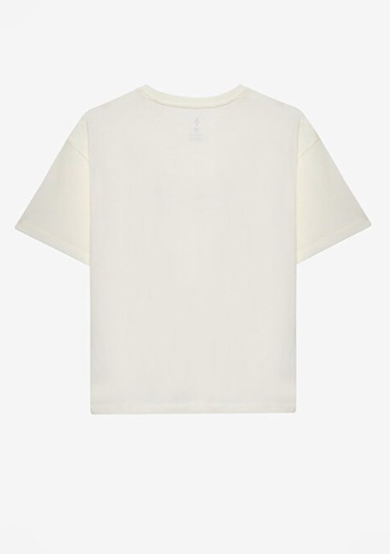 SKECHERS W Loose Fit Graphic Tee Off White Kadın T-shirt