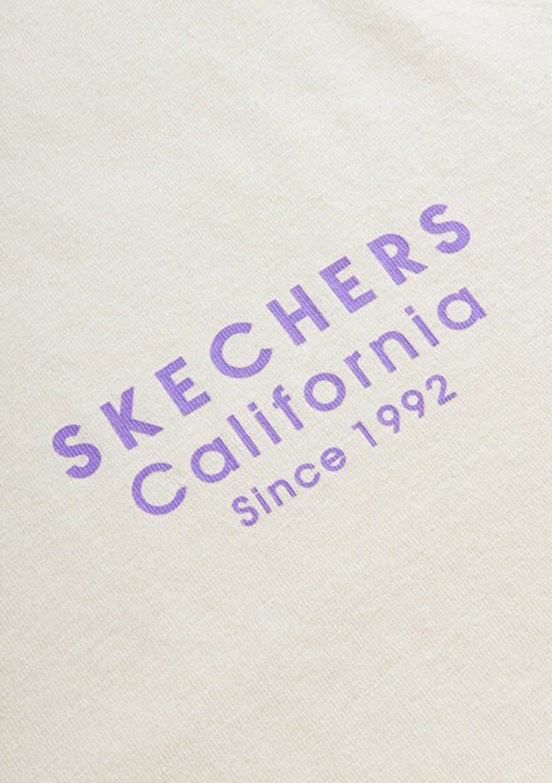 SKECHERS W Loose Fit Graphic Tee Off White Kadın T-shirt