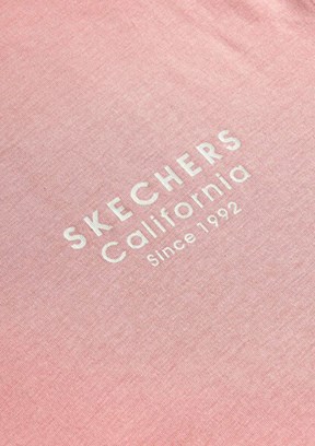 SKECHERS W Loose Fit Graphic Tee Pearl Blush Kadın T-shirt