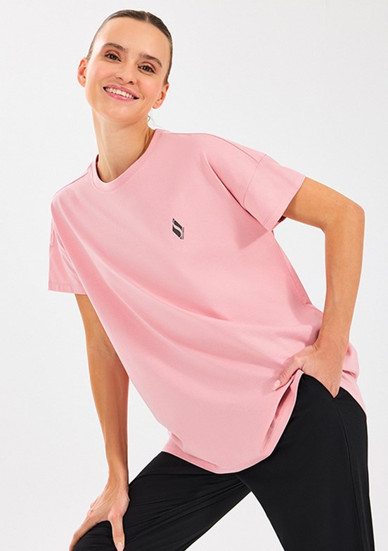 SKECHERS W Crew Neck Graphic Tee Pearlblush Kadın T-shirt