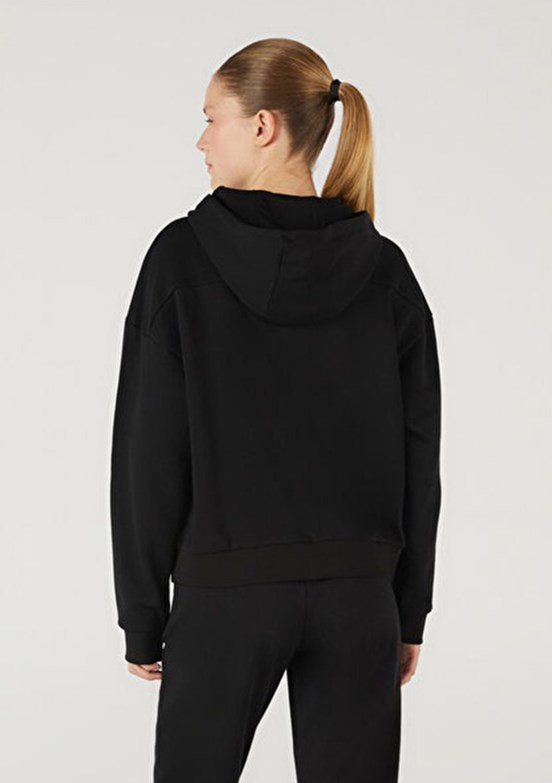 SKECHERS W Essential Full Zip Siyah Kadın Sweatshirt