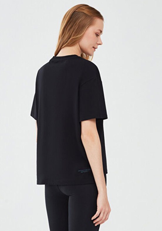 SKECHERS Graphic Siyah Kadın Baskılı T-shirt