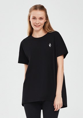 SKECHERS W Performance Tops Bisiklet Yaka Siyah Kadın T-shirt