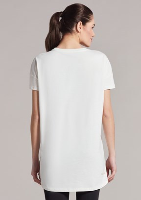 SKECHERS W Performance Tops Bisiklet Yaka Kırık Beyaz Kadın T-shirt