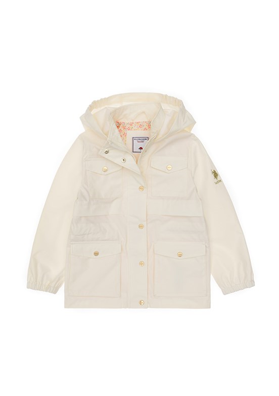 US POLO ASSN Beyaz Kız Çocuk Basic Kaban