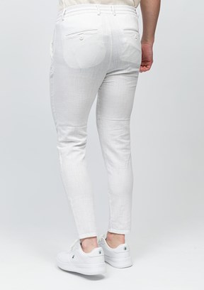 JOHNNY JOE Beyaz Erkek Jogger Pantolon