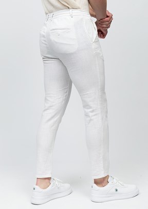 JOHNNY JOE Beyaz Erkek Jogger Pantolon