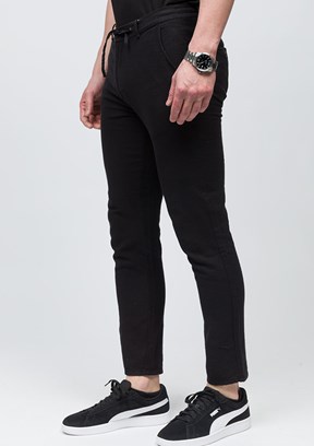 JOHNNY JOE Siyah Erkek Jogger Pantolon