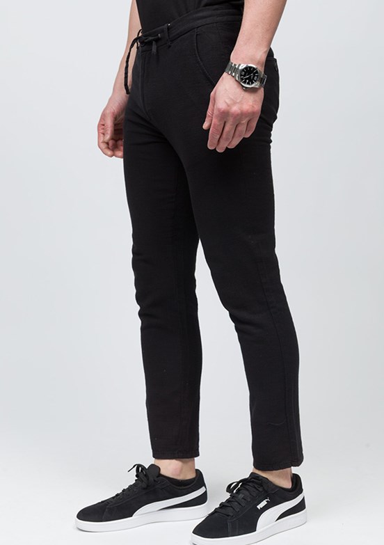 JOHNNY JOE Siyah Erkek Jogger Pantolon
