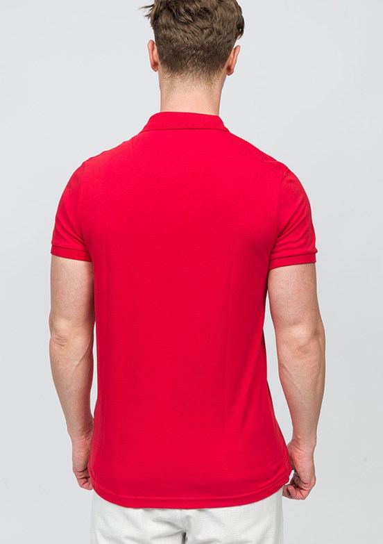 JOHNNY JOE Kırmızı Erkek Polo Yaka T-shirt