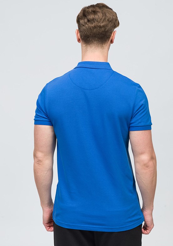 JOHNNY JOE Civit Mavisi Erkek Polo Yaka T-shirt