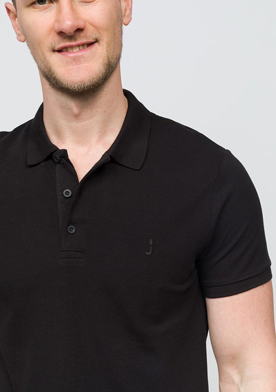 JOHNNY JOE Siyah Erkek Polo Yaka T-shirt
