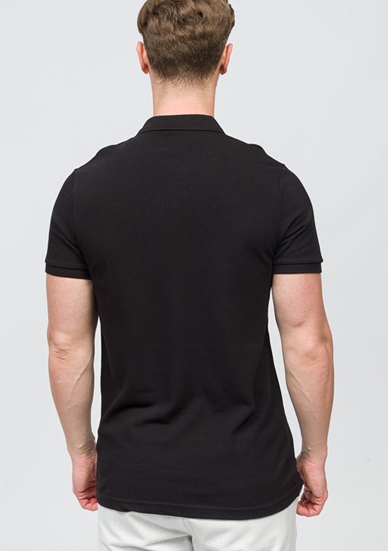 JOHNNY JOE Siyah Erkek Polo Yaka T-shirt