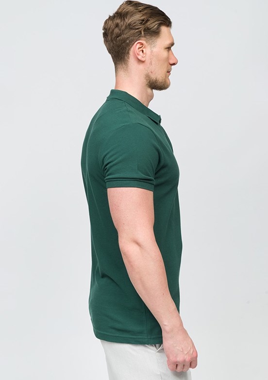 JOHNNY JOE Yeşil Erkek Polo Yaka T-shirt