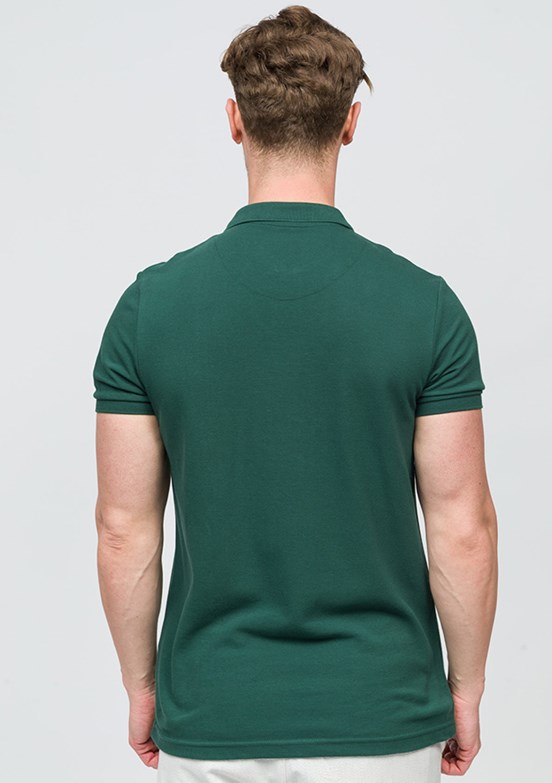 JOHNNY JOE Yeşil Erkek Polo Yaka T-shirt