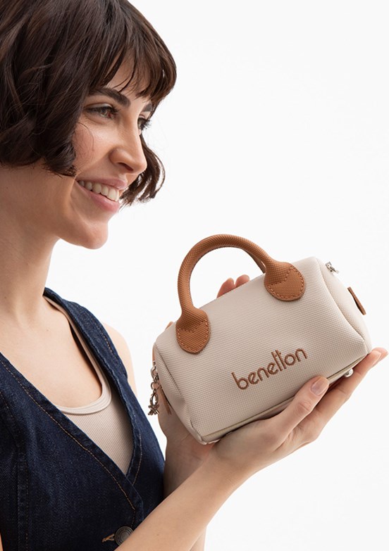 BENETTON Bej Camel Kadın Çapraz Çanta