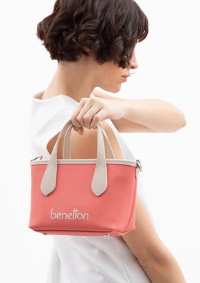 BENETTON Mercan-Bej Kadın El Çantası