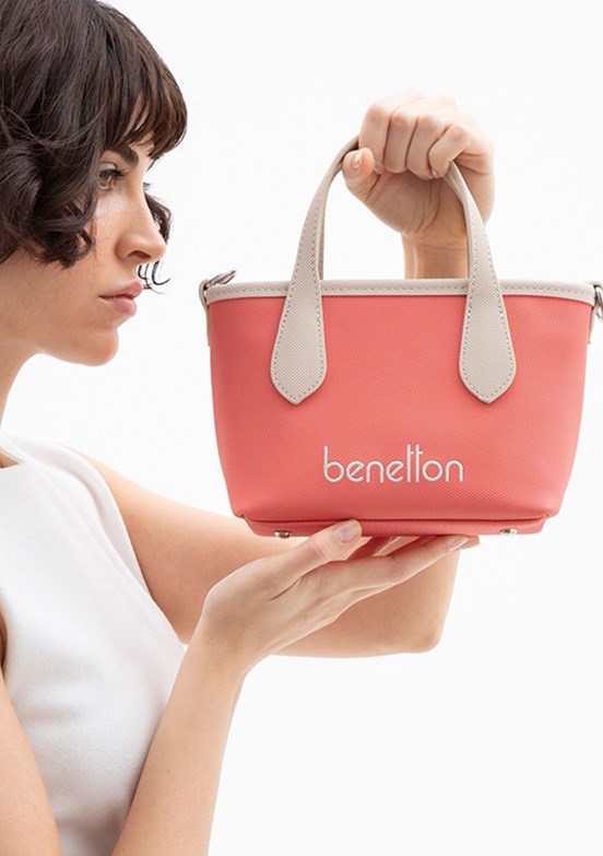 BENETTON Mercan-Bej Kadın El Çantası