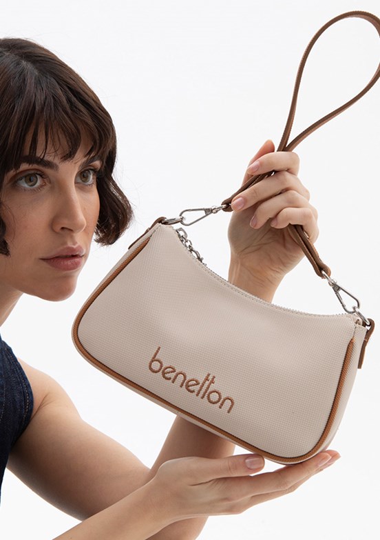 BENETTON Bej Camel Kadın Çapraz Çanta