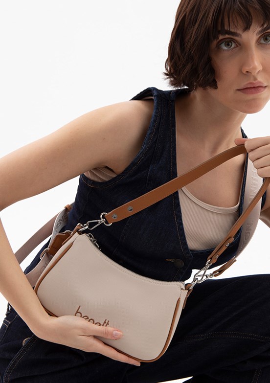BENETTON Bej Camel Kadın Çapraz Çanta