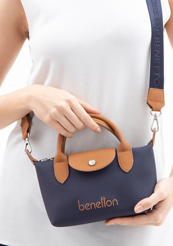 BENETTON Lacivert Camel Kadın Çapraz Çanta