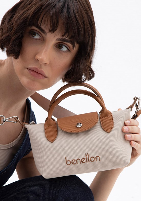 BENETTON Bej Camel Kadın Çapraz Çanta
