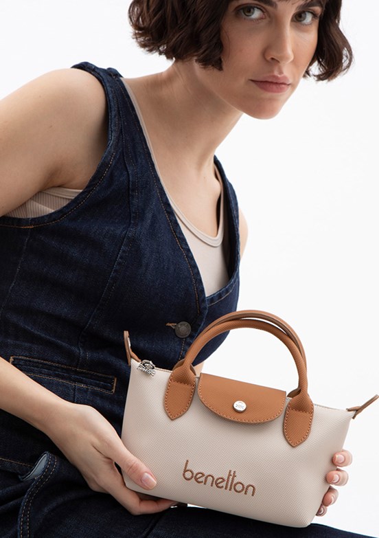 BENETTON Bej Camel Kadın Çapraz Çanta