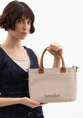 BENETTON Bej Camel Kadın Kol Çantası