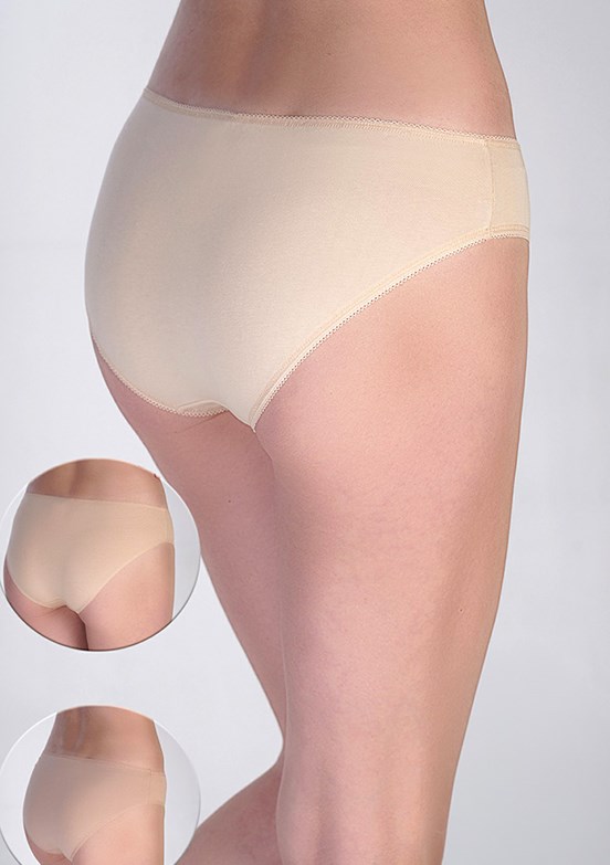 NEW BRA - 3650010000 Kadın Çok Renkli Bikini Penye 3'Lü Külot