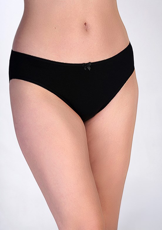 NEW BRA - 3650010000 Kadın Siyah Bikini Penye 3'Lü Külot