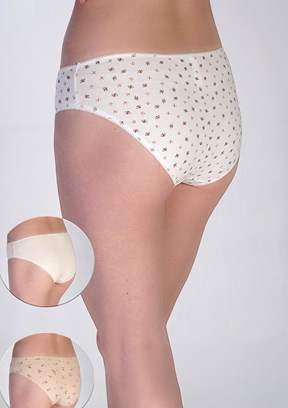 NEW BRA - 3650010000 Kadın Çok Renkli Bikini Penye 3'Lü Külot