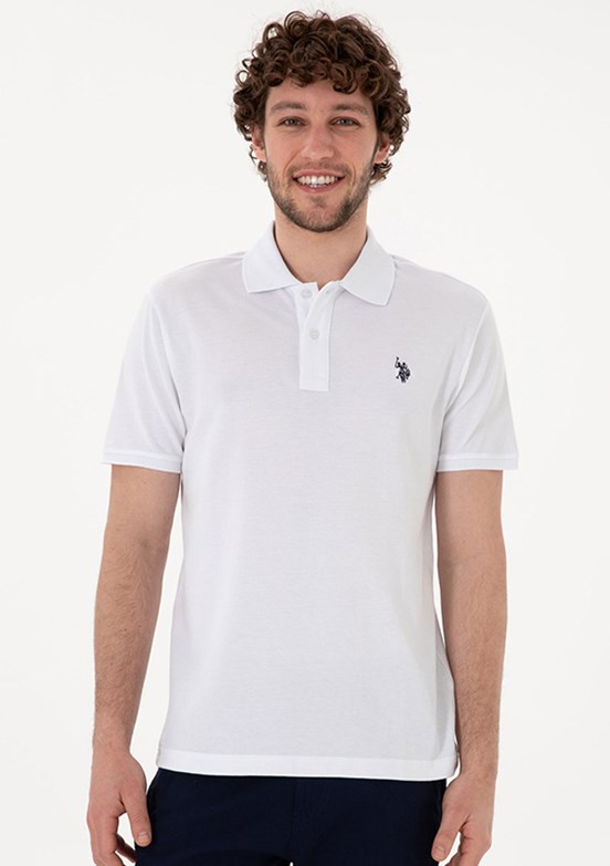 US POLO ASSN Erkek Beyaz Basic T-Shirt