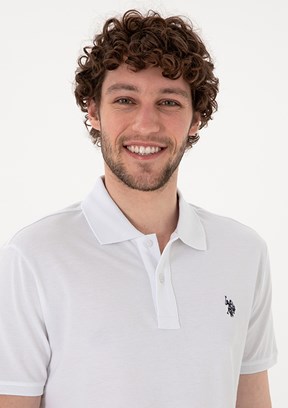 US POLO ASSN Erkek Beyaz Basic T-Shirt