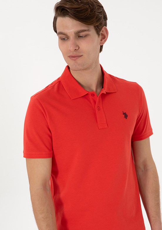 US POLO ASSN Erkek Kırmızı Basic T-Shirt