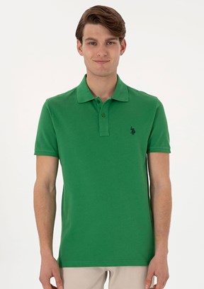 US POLO ASSN Yeşil Erkek Basic T-Shirt