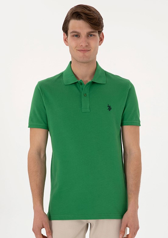 US POLO ASSN Yeşil Erkek Basic T-Shirt