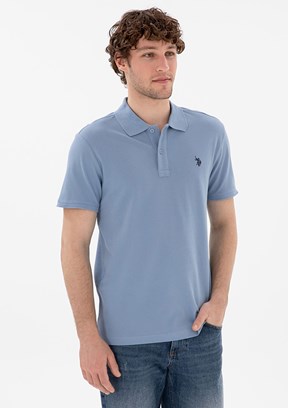 US POLO ASSN Erkek Mavi Basic T-Shirt