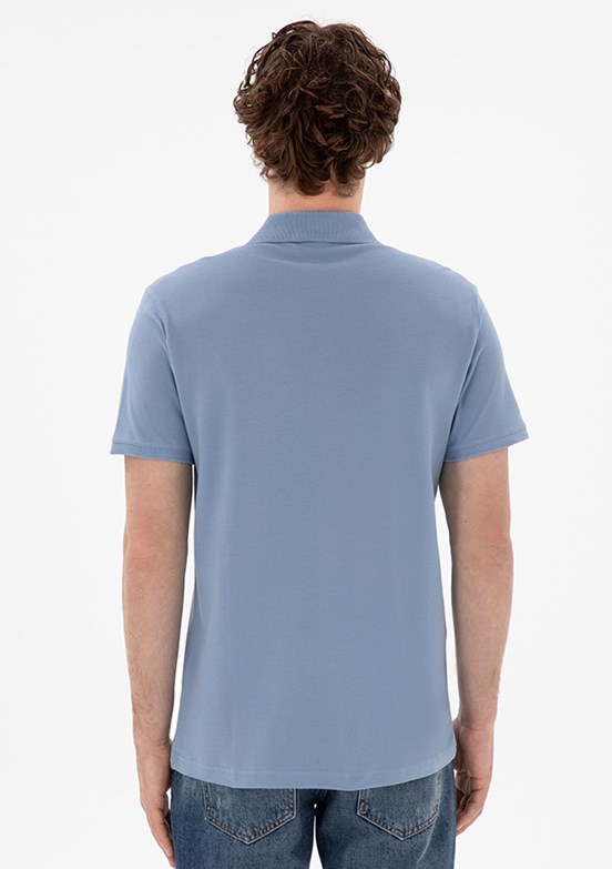 US POLO ASSN Erkek Mavi Basic T-Shirt