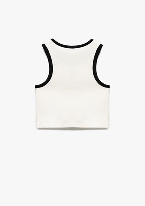 KOTON Beyaz Kız Çocuk Atlet T-Shirt