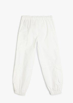 KOTON Beyaz Kız Çocuk Jogger Pantolon