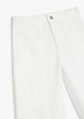 KOTON Beyaz Kız Çocuk Jogger Pantolon