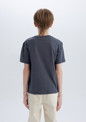 DEFACTO Antrasit Erkek Çocuk Kısa Kol T-Shirt