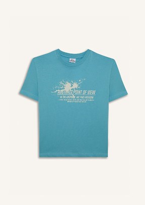 DEFACTO Mavi Erkek Çocuk Kısa Kol T-Shirt