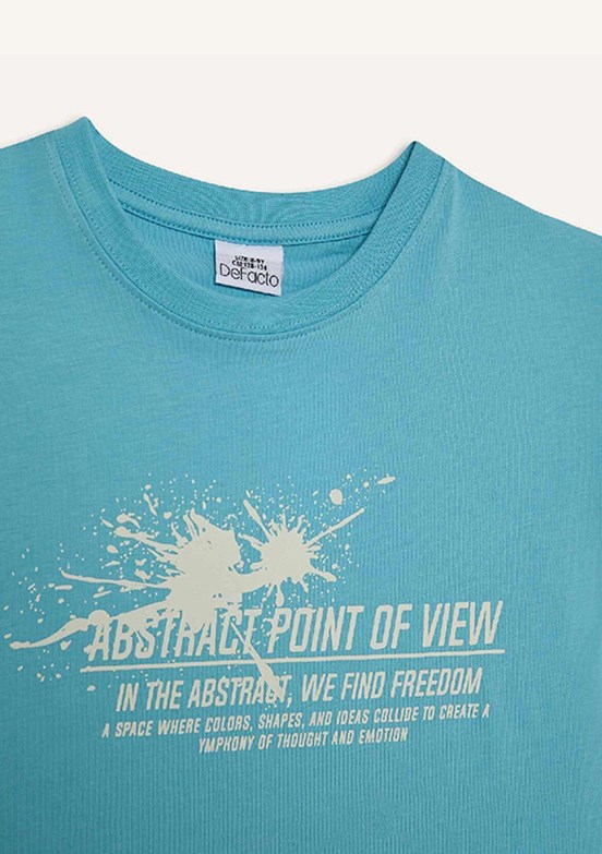 DEFACTO Mavi Erkek Çocuk Kısa Kol T-Shirt