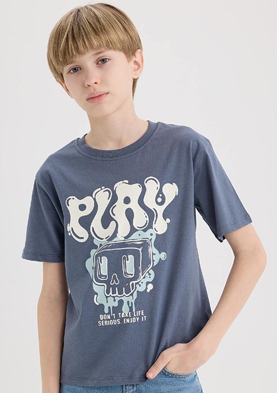 DEFACTO Lacivert Erkek Çocuk Kısa Kol T-Shirt
