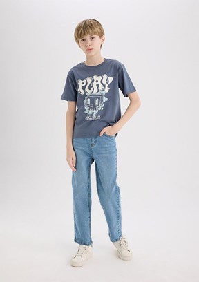 DEFACTO Lacivert Erkek Çocuk Kısa Kol T-Shirt