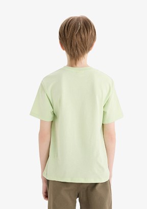 DEFACTO Yeşil Erkek Çocuk Kısa Kol T-Shirt